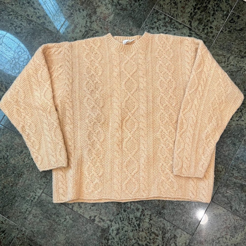 J.Crew Yellow Wool Fisherman Sweater